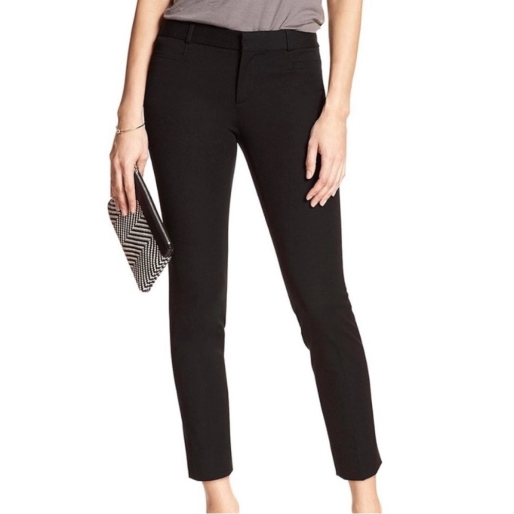 🖤 BANANA REPUBLIC women’s pants Sloan fit cropped black size 10 EUC